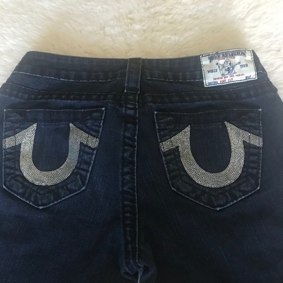 True Religion Boot Cut w/ Sequins Accents Jeans 26 - Picture 1 of 12